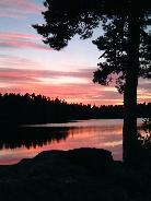 Muskan sunset, August 2003. Click for a larger photo. Photograph (c) Sean Creech