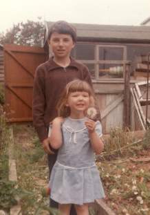 Sean & Elaine at the allotment 1984
