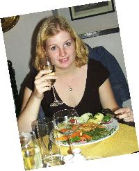 Karolina at the restaurant in Gdansk. Photograph (c) Sean Creech 2003