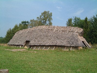 Iron Age house at K�runda, near �smo. Photograph by Sean Creech (c) 2002