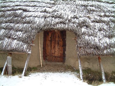 Iron Age house at K�runda, near �smo. Photograph by Sean Creech (c) 2001