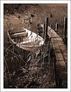 Rowing boat in the lake. Photograph (c) Sean Creech 2004