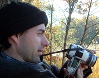 Sean with camera - as usual. Photo (c) Karolina Karlsson 2003