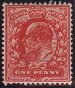 Penny stamp with the head of Edward VII