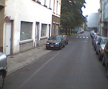 Voiture sur le trottoir rue Keyenveld à Ixelles