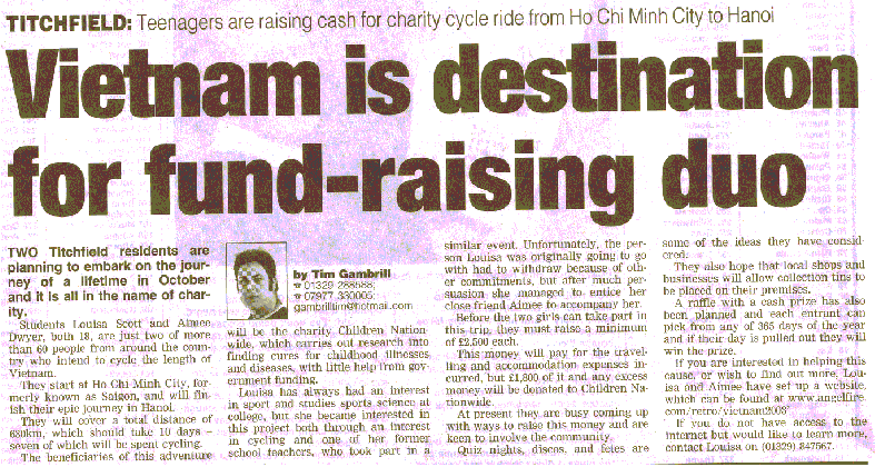 An excerpt from January 24th 2003 edition of The News (Portsmouth). Kindly written by Tim Gambrill.