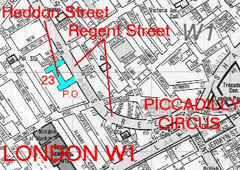 Her ligger Heddon Street 