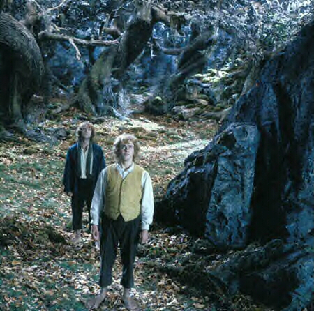Merry & Pippin talking to Treebeard