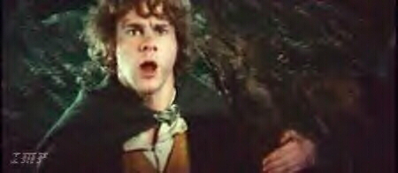 Merry with mouth open