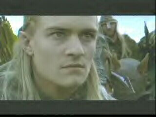 Legolas protecting Gimli