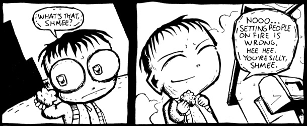 Squee talking to Shmee