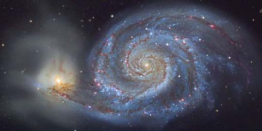 spiral galaxy with jets