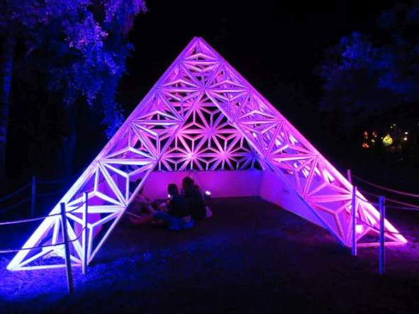 Lit-up pyramid