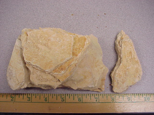 sandy, clay, limestone.