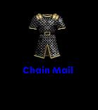 Chain Mail: Made of interlocking metal rings. Normally worn with a layer of quilted fabric padding underneath to prevent painful chafing and to cushion impact of blows. Weight carried on the shoulders.