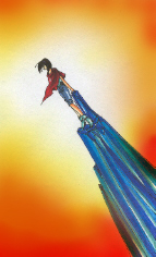 Standing by the sunset