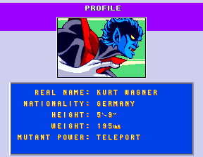 Nightcrawler's profile from the game