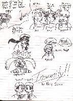 Insanity, a short parodic comic of some of the characters from the Silence series, drawn by Keily.