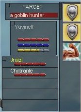 Example of a group's lifebars