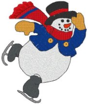 Schaatssneeuwman