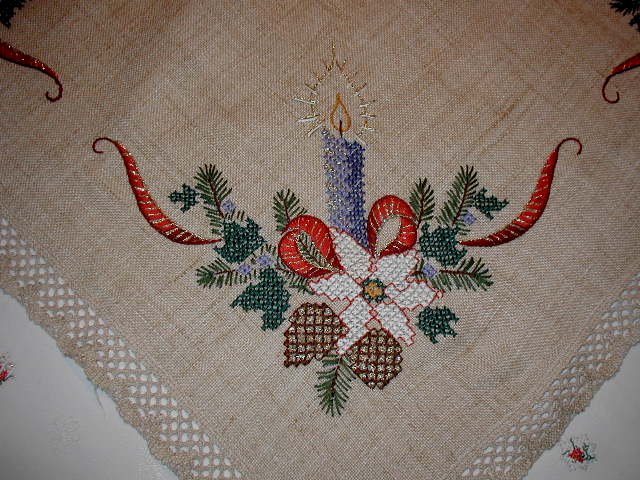 handgestickt zur Zeit wo maschinell unbekannt