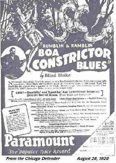 Blind Blake Advertisement