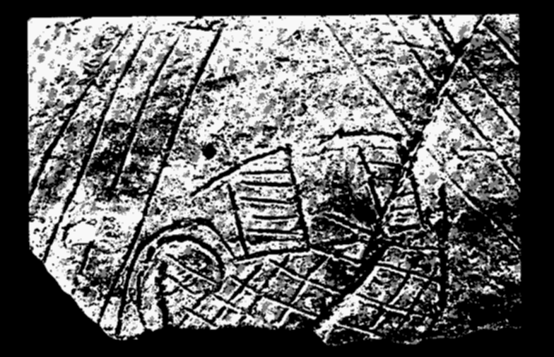 A piece of ceramics found in Grabceva cave