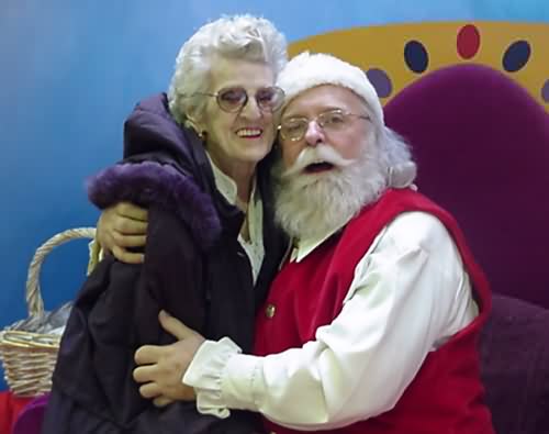 Santa with senior kid