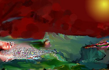 the second Computer Painting of artist rudolf megert