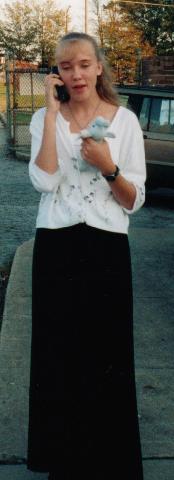 Freshman member Megan Amick after a hard day of competing.