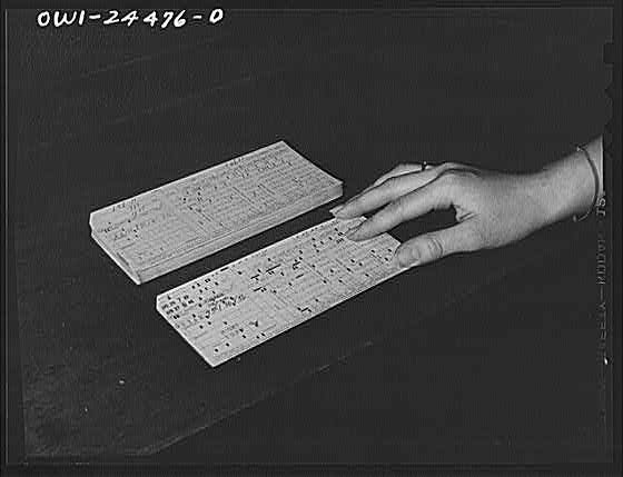Photo of punched cards