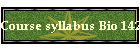 Course syllabus Bio 142
