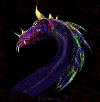 13: This is a very large dragon.  His head is all that would fit into the snap shot.  In spite of his size, he is gentle, but also quickly angered.