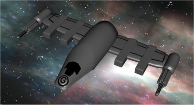 Lanzi fighter in space