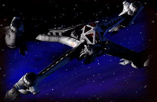 Omega MkII fighter in space