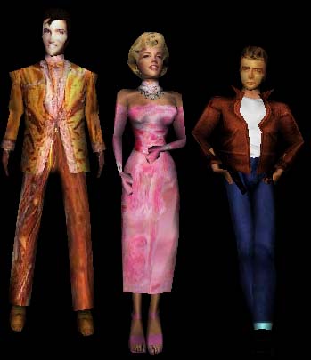 Elvis, Marilyn and James