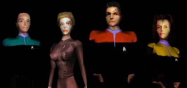 EMH, Seven, Chakotay and B'Elanna