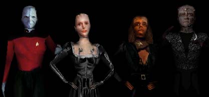 Bolian, Borg queen, B'Etor and Jem'Hadar