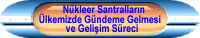 Nkleer Santrallarn lkemizde Gndeme Gelmesi ve Geliim Sreci