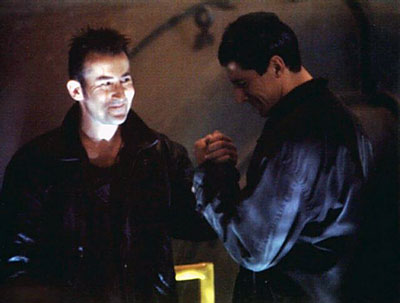Methos and Kronos taking an oath