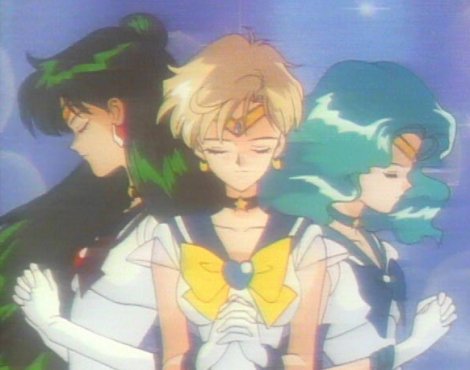 The baby's power charged Uranus, Neptune and Pluto into Super Sailors.