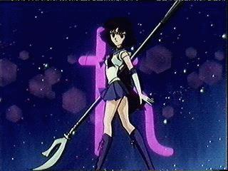 Hotaru has a really cool looking weapon called a Silence Glaive that she uses to attack.