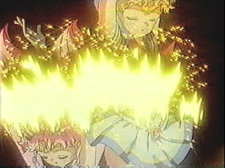Pegasis powered up Sailor Moon and Sailor Chibi Moon into Super Sailors.
