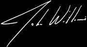 The signature of the great composer John Wlliams