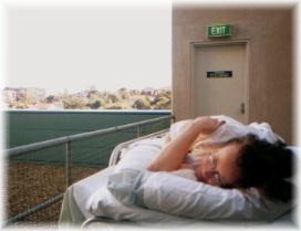 Outside on my veranda one Sunday - bedrest.