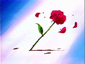 When you see this rose, you know you're about to be saved by Tuxedo Mask!