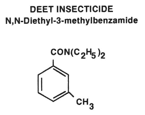 DEET insecticide molecule