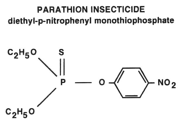 Parathion insecticide molecule