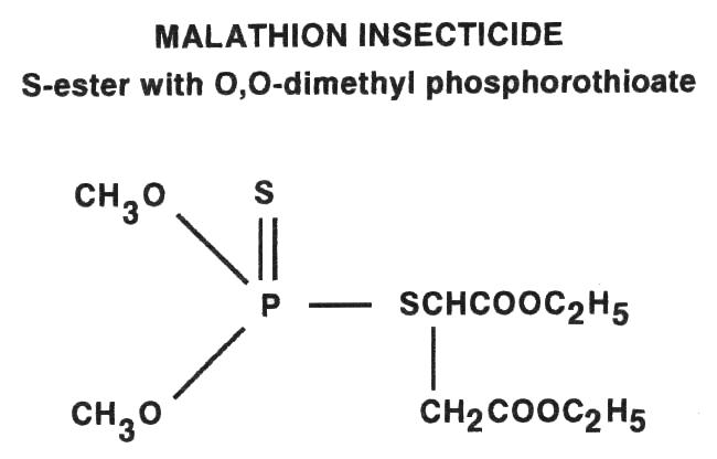 Malithion insecticide molecule