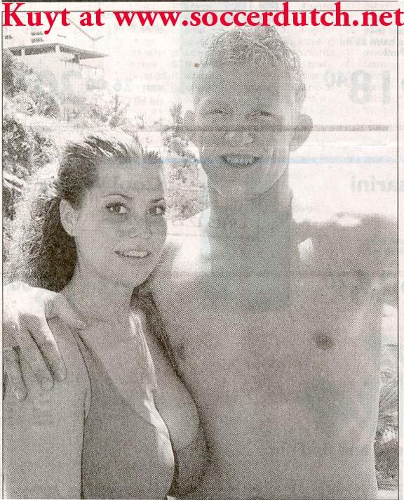Coming star Kuyt, and wife (Feyenoord)at St. Martin